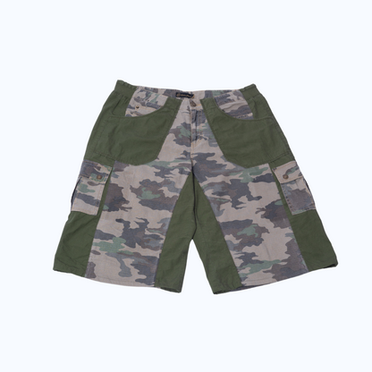 Rework Cargo Camo Wide Shorts